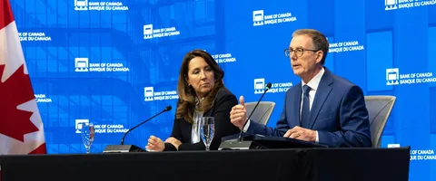 Senior Deputy Governor Carolyn Rogers and Governor Tiff Macklem at the Bank of Canada's July 2026 press conference