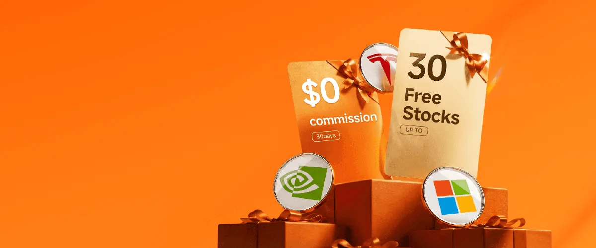 Moomoo welcome-reward graphics show cash sweep, stock draws and trading benefits.
