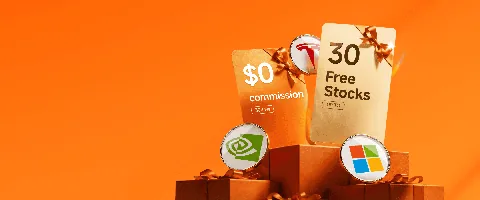 Moomoo welcome-reward graphics show cash sweep, stock draws and trading benefits.